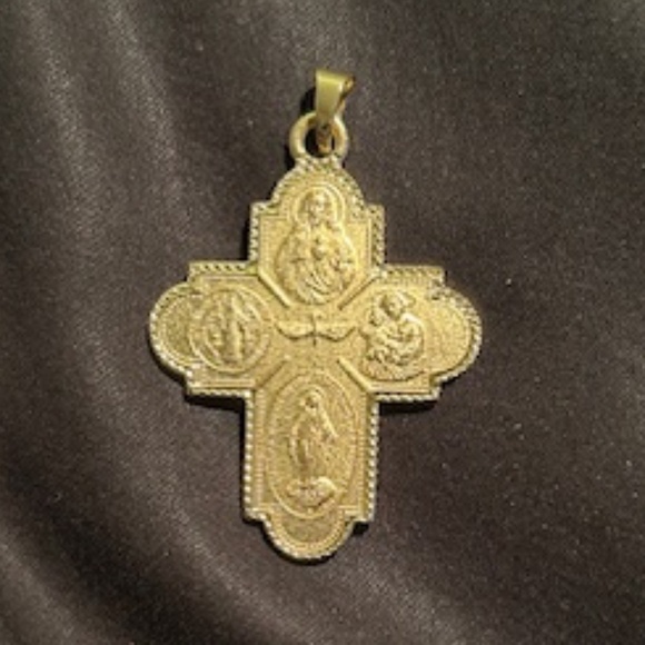 Bellezza Bronze Double-sided Diamond-cut Cross--NIB - Picture 11 of 15
